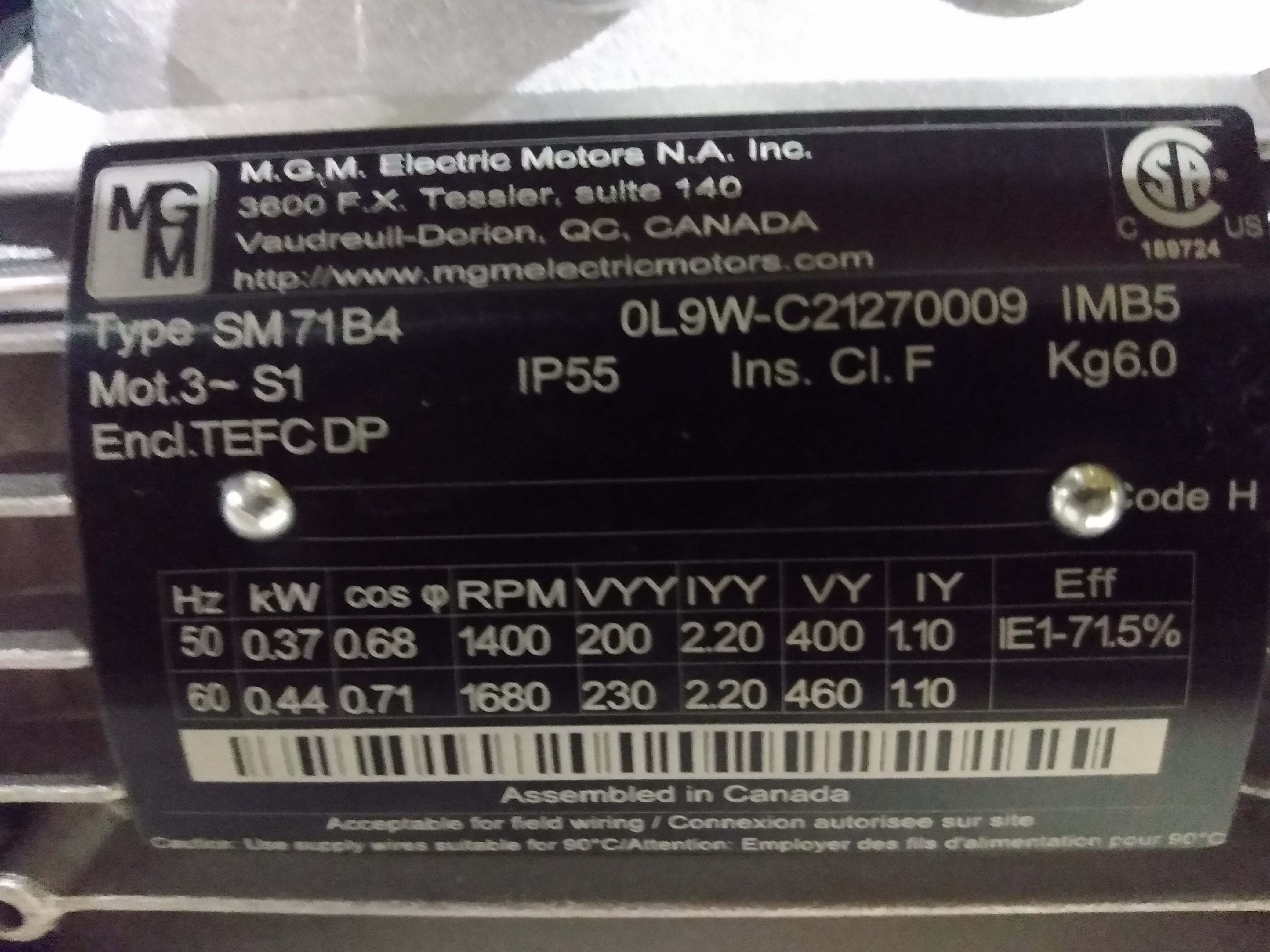 MGM motor SMX 71 B4 - ppdistributors