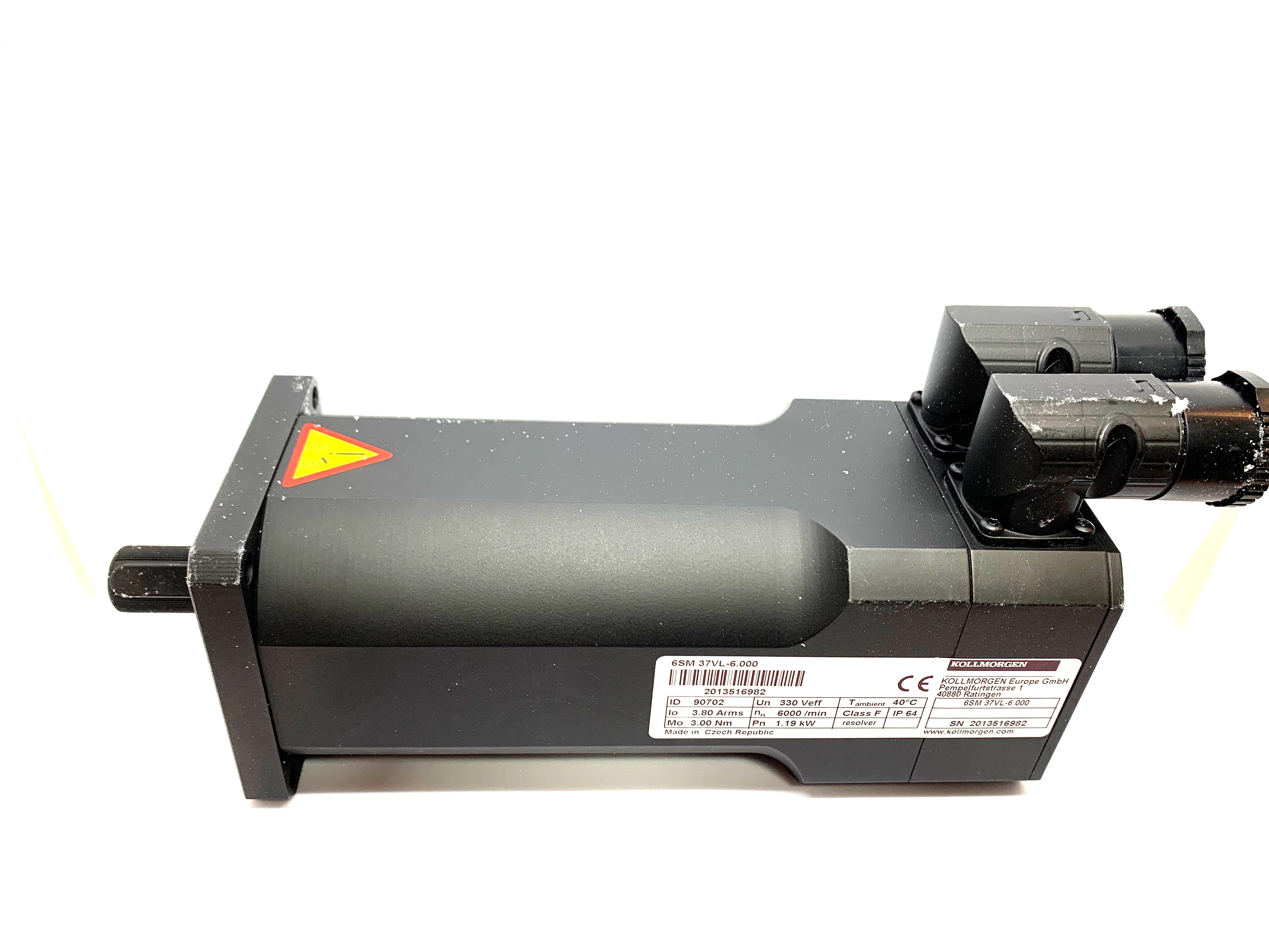 Kollmorgan servo motor part number 6SM37VL-6000 - ppdistributors