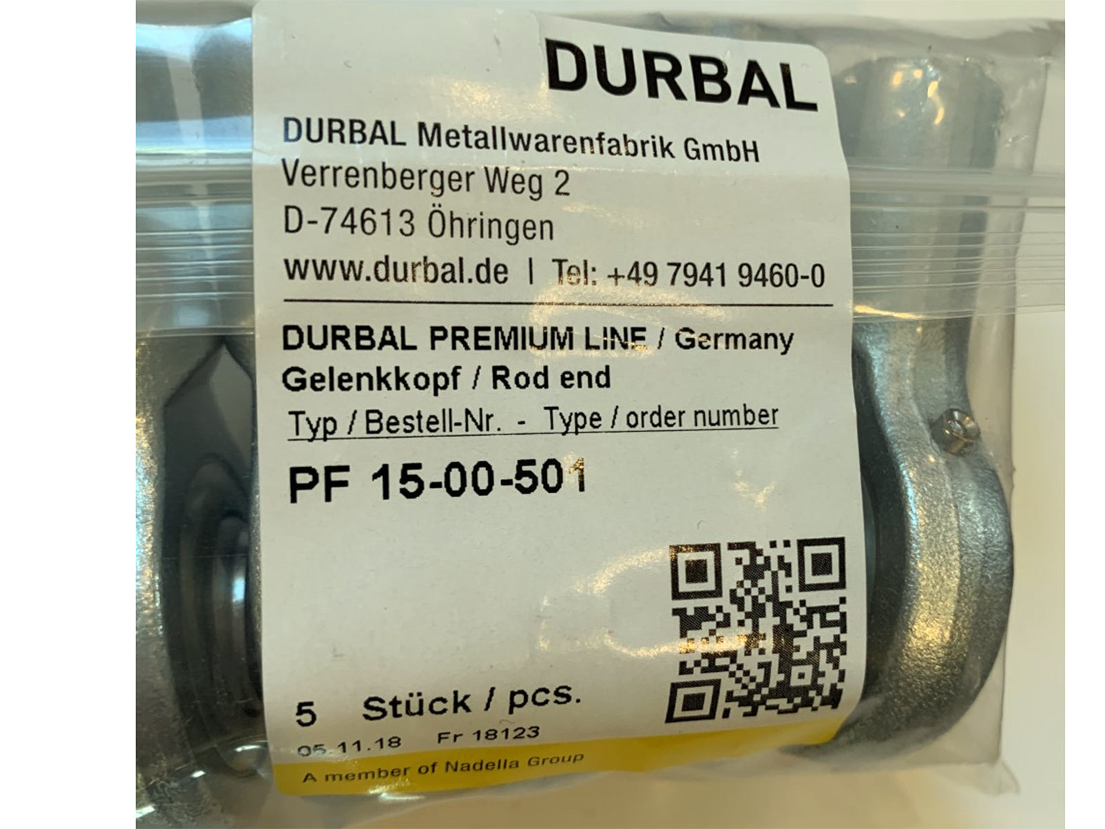 PF 15-00-501 Durbal Rod End - ppdistributors