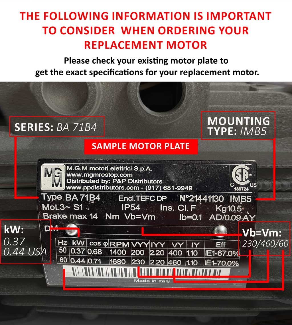 MGM Motor Plate