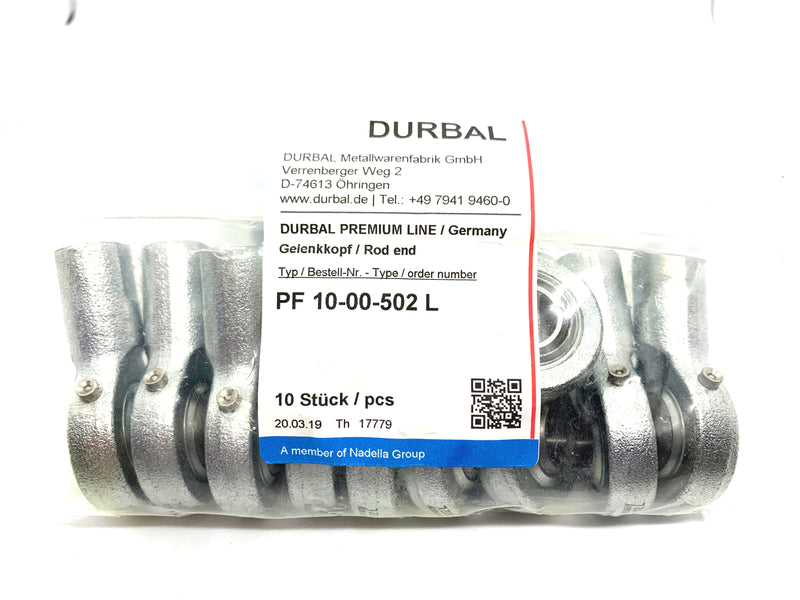 Durbal Rod Ends PF 10-00-502 L - ppdistributors